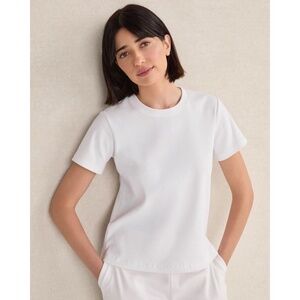 Haven Organic Cotton Rib Knit Short Sleeve Tee NEW